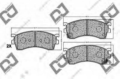 DJ PARTS bp1084 -  Комплект тормозных колодок, дисковый тормоз